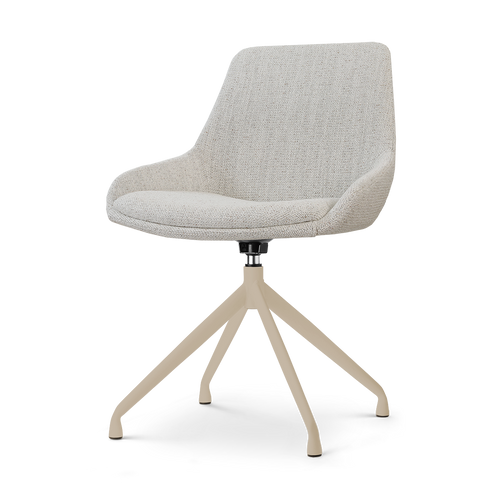 Nolon Nola-Isa draaibare eetkamerstoel beige gemêleerd beige onderstel
