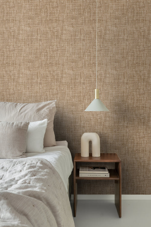 Origin Wallcoverings behang geweven linnenstructuur beige bruin - 50 x 900 cm - 348049 - vtwonen shop