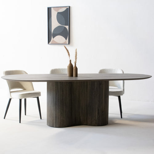 Giga Meubel Eettafel Ava - Ovaal - Mangohout - 300cm
