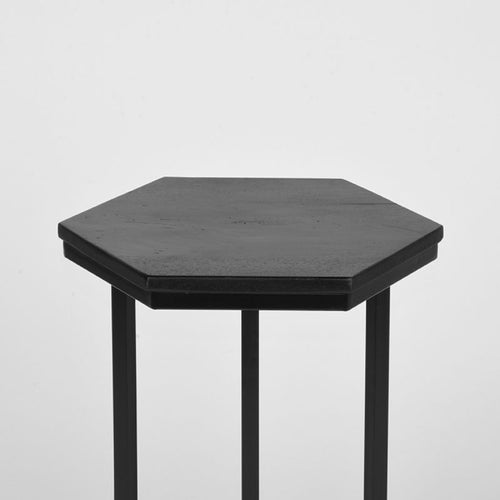 LABEL51 Bijzettafel Slide - Zwart Mangohout - 40x40x62cm - vtwonen shop