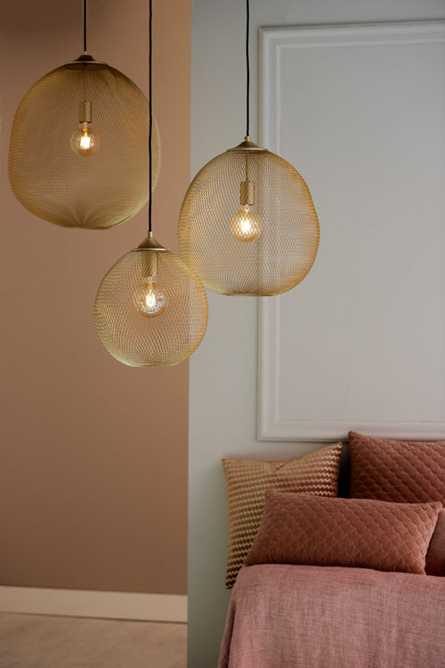 Light & Living hanglamp Moroc - goud - 30x30x35 cm