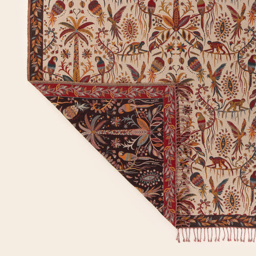 Madura Geruite Sundari ivoor en veelkleurig 140x200 cm
