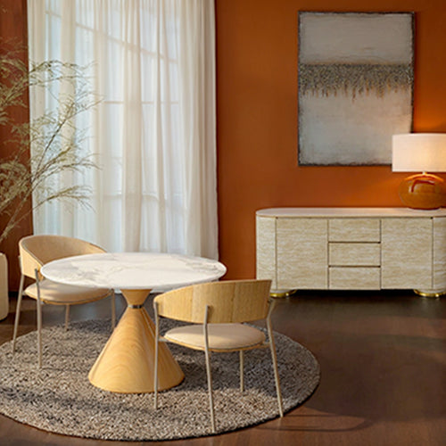 Kare Design Stoel met armleuningen Cindy eik