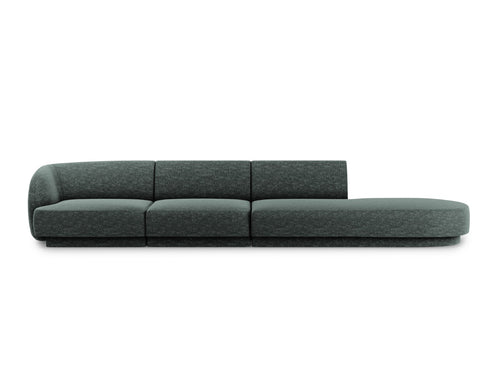 Micadoni Rechte bank Miley 4-zits, chenille, olie - 90x323x70cm