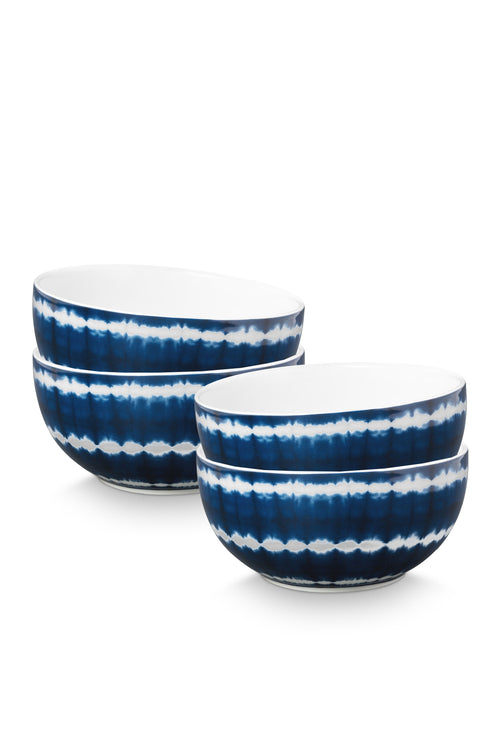vtwonen - Tie-Dye Kommen - Serviesset van 4 - 15cm - vtwonen shop