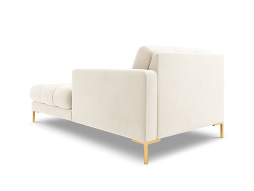 Cosmopolitan Design rechter chaise longue Bali flueel, lichtbeige - 185x102x75cm