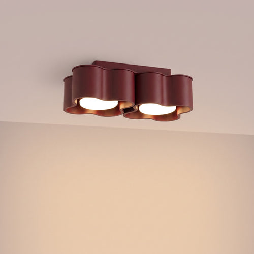 Sollux Lighting Plafondlamp OVIO 2 bordeaux Gx53 - 24,5x12x8cm