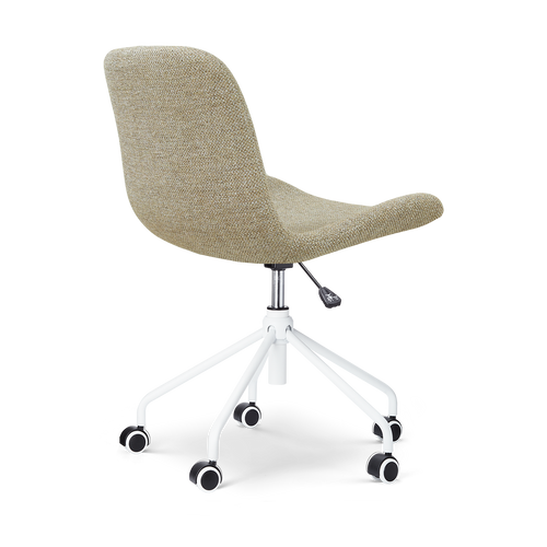 Nolon Nout-Fé bureaustoel taupe melange - wit onderstel