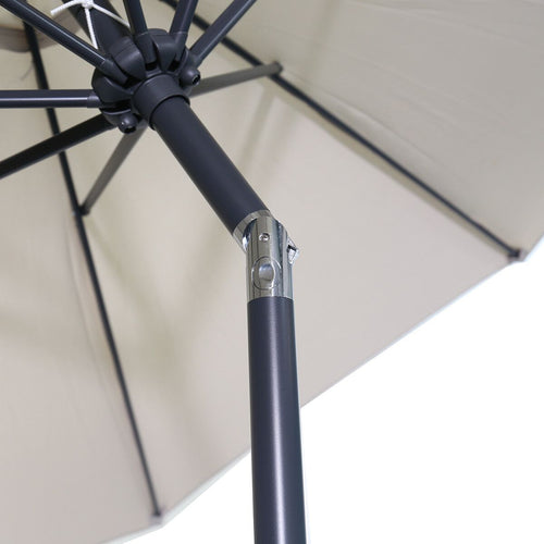 Garden Impressions stokparasol Lotus ecru Ø300 cm met Eureka voet en hoes