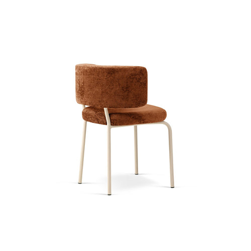 Set van 2 stoelen Dora chenille terracotta - 57x58x75cm