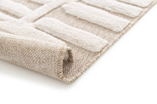 AFK Living vloerkleed  Esmee - reliëfeffect - beige - 120 x 170 cm