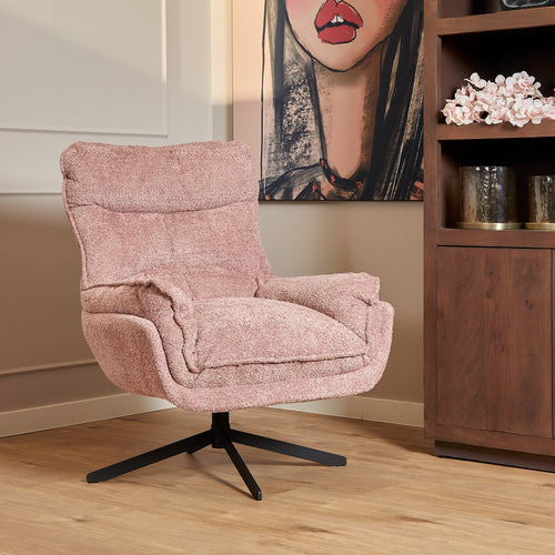 Starfurn  fauteuil Vera - roze - 83x115x59cm - vtwonen shop