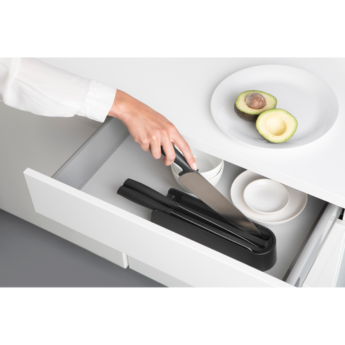 Brabantia Tasty+ Lade messenblok plus 3 messen 123023 - Dark Grey