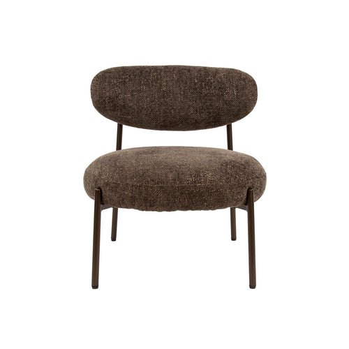 Giga Meubel Fauteuil Round Tissee - Bruin Stof - 62x67x71cm