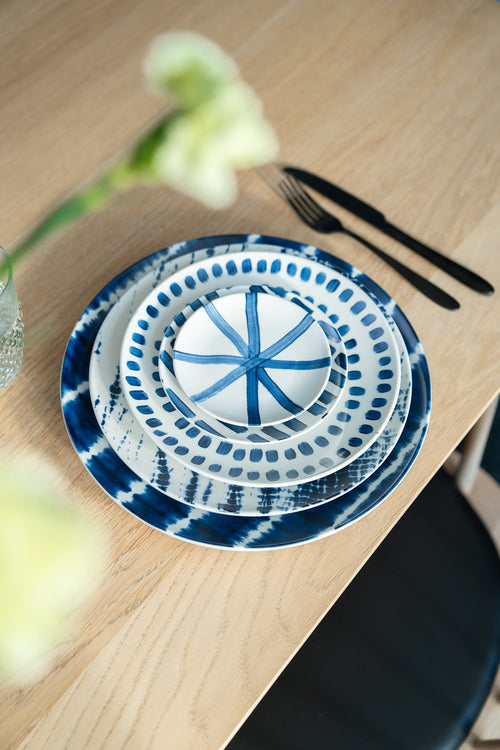 vtwonen - Tie-Dye Dinerborden - Serviesset van 2 - 25.5cm - vtwonen shop