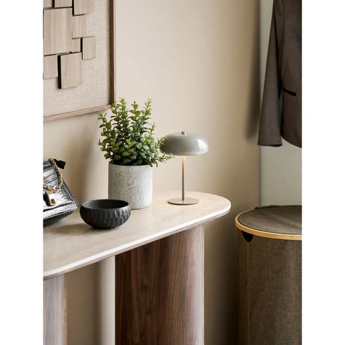 Artichok Marise metalen oplaadbare tafellamp taupe Ø16