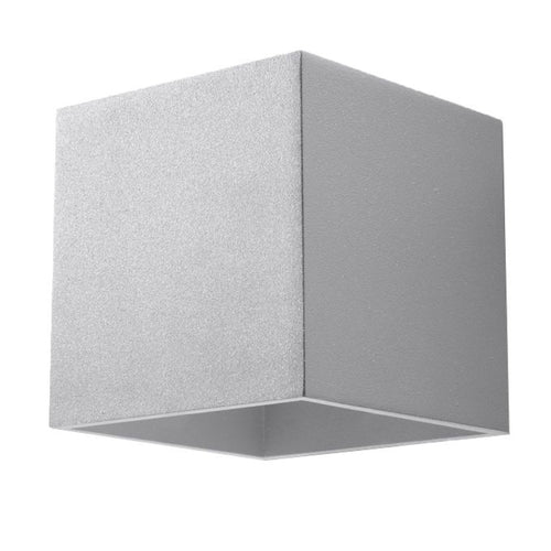 Sollux Lighting Wandlamp QUAD 1 grijs - 10x12x10cm