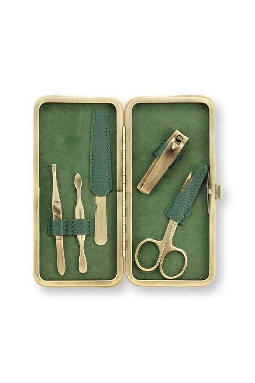 Pip Studio Manicureset Flora Bangalore Mini Dames - Groen - 15x2x7,5 cm