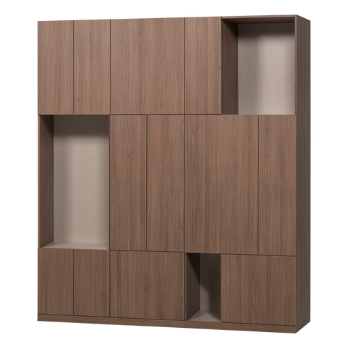 WOOOD wandkast combinatie 188 cm Build - Eiken Decor - Bruin - 215x188x41