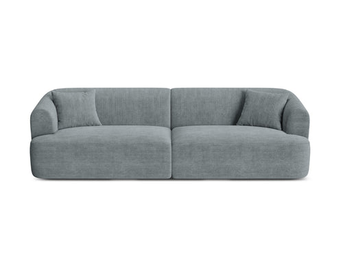 Cosmopolitan Design Modulaire bank Campi 4-zits, ribfluwelen donkergrijs - 90x255x70cm