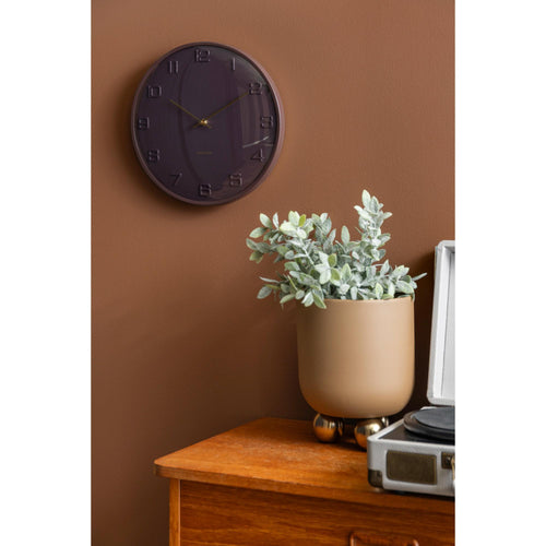 Karlsson wandklok Fuerte Dome - bruin - Ø30.5cm