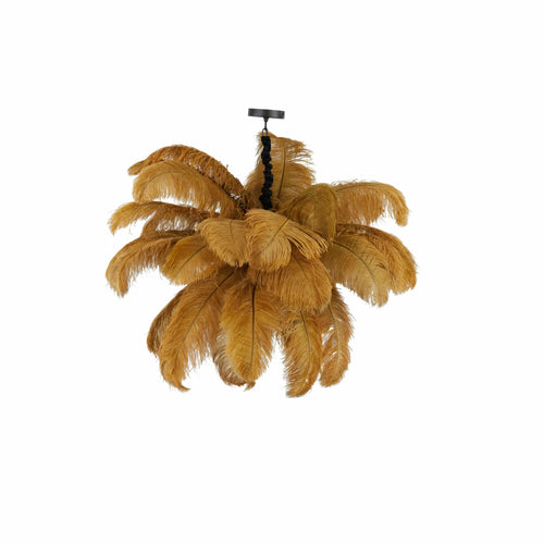 Light & Living hanglamp Feather - bruin - Ø80cm - vtwonen shop