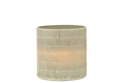 J-Line windlicht Mozaiek - glas - grijs - large - vtwonen shop