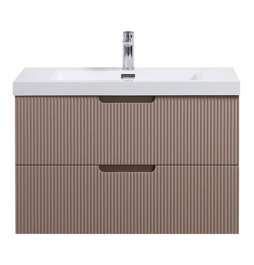 Badplaats Badkamermeubel Set Thermis 80 cm – Mat Roze – Badmeubel met Wastafel