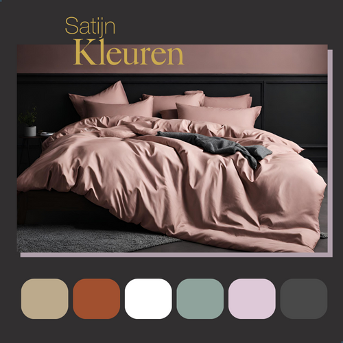 Ten Cate premium - dekbedovertrekset - 140x200/220 - 100% katoen satijn - roze - vtwonen shop
