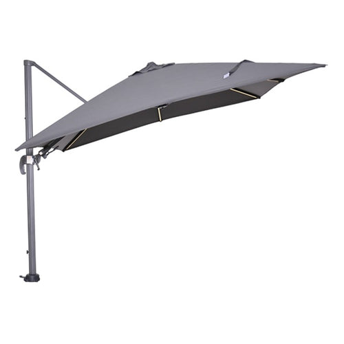 Garden Impressions zweefparasol Lumen LED donker grijs doek - 300x300 cm - vtwonen shop