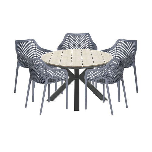 Garden Impressions tuinset Air XL - Tulli light teak look - 6-delig