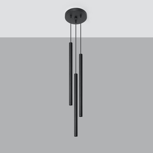 Sollux Lighting Hanglamp PASTELO 3P zwart - 20x20x90cm