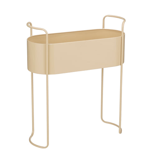 Mica Decorations Moritz Plantenstandaard – Plantenpot voor Bloemen en Kamerplanten – Bloempotten voor Binnen – 55 x 24 x 65 cm – IJzer – Beige