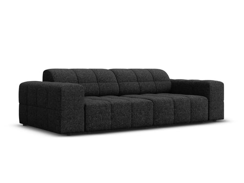 Cosmopolitan Design Bank Chicago 3-zits, chenille zwart - 102x212x78cm