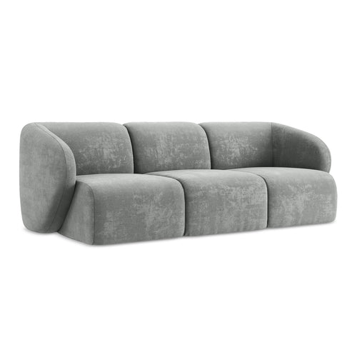 LaMiaSofa 3-zits bank Cervo - chenille stof - grijs - 244x94x75