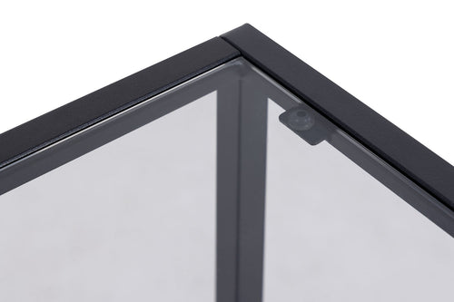 Rebellenclub Nachtkastje Tahi - Smoked Glas met Zwarte Lade - vtwonen shop