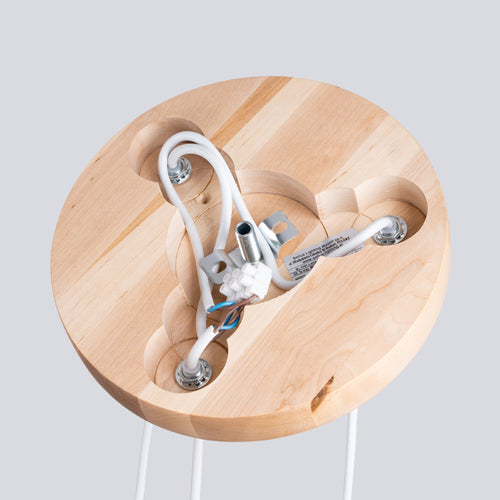 Sollux Lighting Hanglamp PEKKA 3P wit/natuurlijk hout - 31x31x124cm