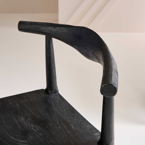 Calicosy - Set LUCIEN eetkamerstoelen - Zwart - 77x56x45 cm