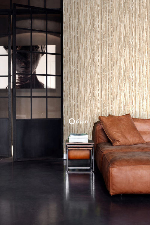 Origin Wallcoverings behang strepen glanzend brons - 53 cm x 10,05 m - 347217 - vtwonen shop