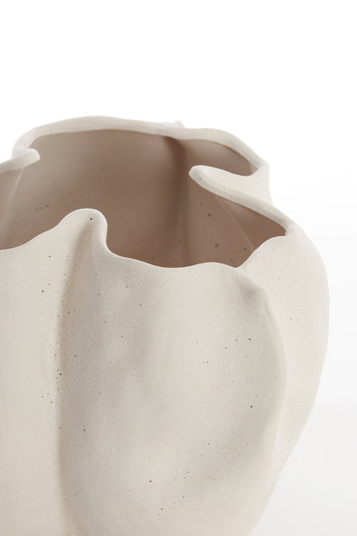 Light & Living vaas SANGULI - 33.5x33x22.5cm - wit - vtwonen shop