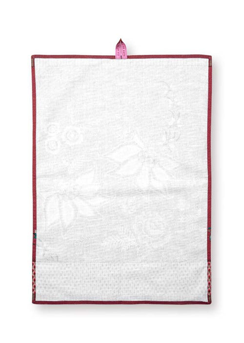 Pip Studio Flower Festival Theedoeken - Keukendoek - Donkerroze - Set van 2 - 50x70cm - vtwonen shop