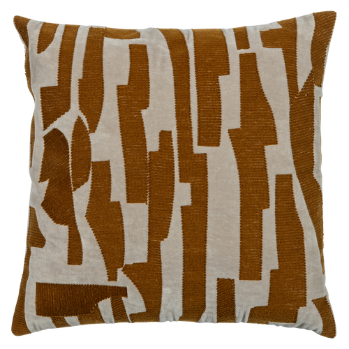 WOOOD kussens Isai - Katoen - Bruin - Set van 3 - vtwonen shop