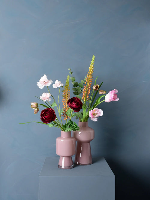 Madame Fleurie Pomeline Petits – Luxe Zijden bloemen Mini Boeket – Stijlvolle Set voor Interieurdecoratie - 11,5cm x 21cm