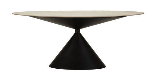 Mauro Ferretti eettafel - 180x90x76 cm - crème/zwart