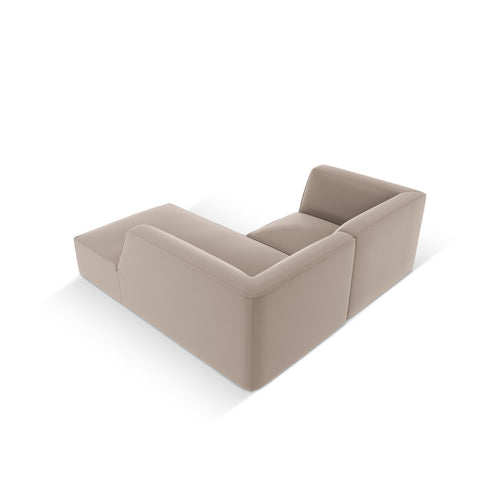Cosmopolitan Design - Modulaire hoekbank rechts Siena 3-zits, imitatieleer lichtbruin - 180x186x69cm