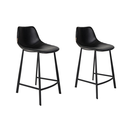 Dutchbone Franky Barkrukken Zwart 65 cm - Set van 2 - vtwonen shop