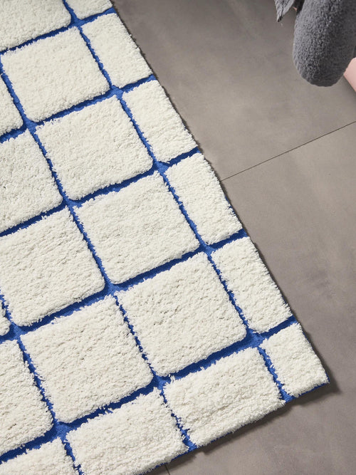 benuta badmat Noa - crème/blauw - 50x80 cm