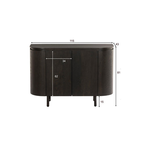 Livingfurn dressoir Tobago Espresso - 115cm - Bruin - vtwonen shop