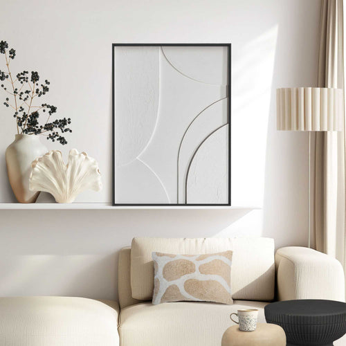 Reinders Terrace schilderij 3d art -  wit - woonkamer - 70x50cm
