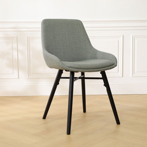 Nolon Nena-Isa Eetkamerstoel Saliegroen - Zwarte Houten Poten - vtwonen shop